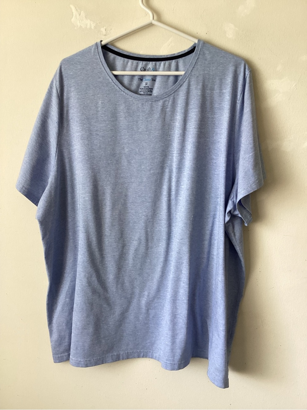croft & barrow Heather Light Blue Short Sleeve Crew Neck Tee for women.